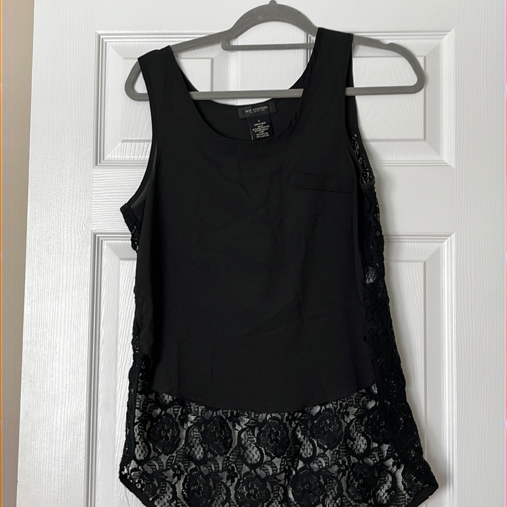 MM Couture sleeveless see through blouse